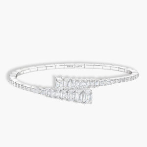 Private Label Emerald Cut Diamond Harmony Bangle