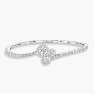 Private Label Round Diamond Trio Bangle