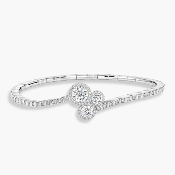 Private Label Round Diamond Trio Bangle