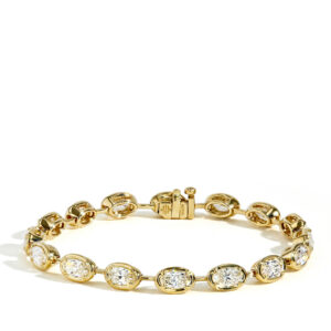 Rahaminov Oval Diamond Bezel Tennis Bracelet