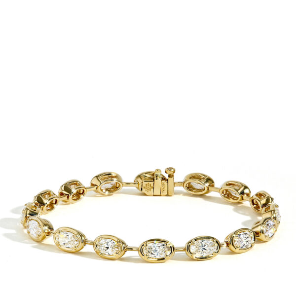 Rahaminov Oval Diamond Bezel Tennis Bracelet