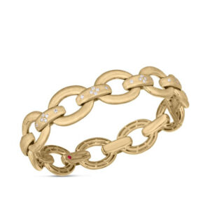Roberto Coin Duchessa Collection 18K Yellow Gold Bangle With Diamonds