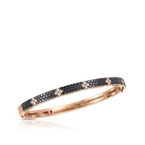 Roberto Coin Love in Verona Black Diamond Flower Bangle