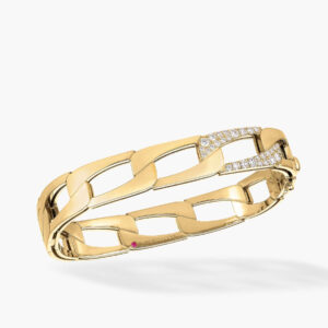 Roberto Coin Navarra Diamond Bangle in 18K Yellow Gold