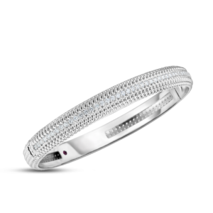 Roberto Coin Opera Diamond Bangle in White Gold