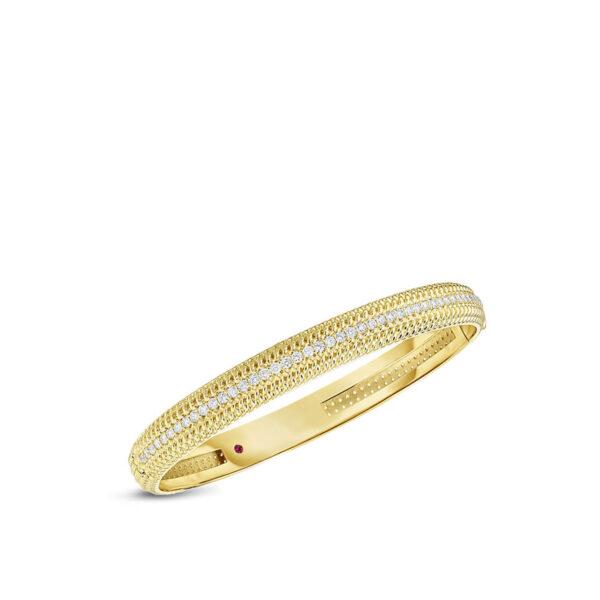 Roberto Coin Opera Diamond Bangle in Yellow Gold