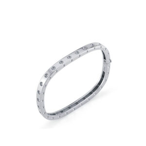 Roberto Coin Pois Moi White Gold Single Bangle Bracelet