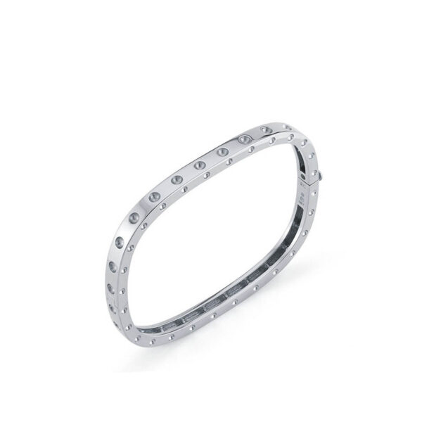 Roberto Coin Pois Moi White Gold Single Bangle Bracelet