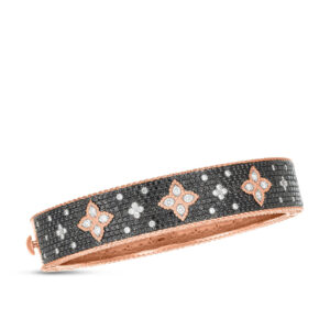 Roberto Coin Princess Flower Black Bangle