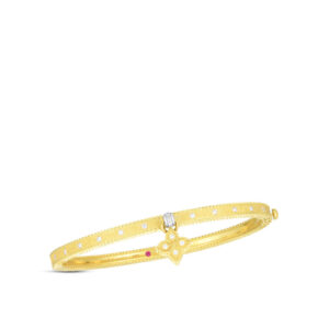 Roberto Coin Symphony Princess Flower Charm Bangle