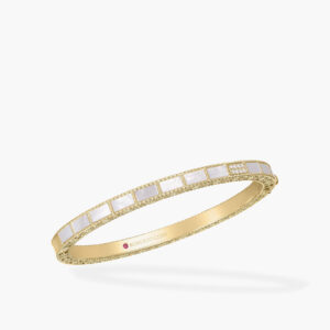 Roberto Coin Venetian Princess Carnevale Mother-of-Pearl Mosaic Bangle in 18K Yellow Gold