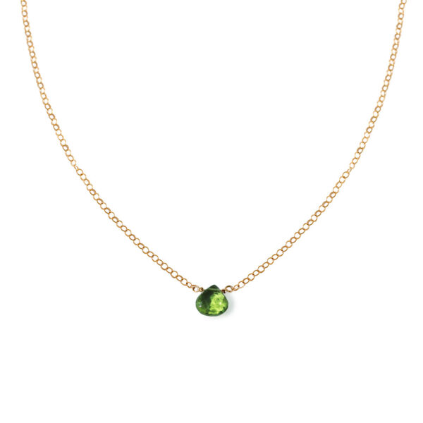 Short Gemstone Necklace - Peridot