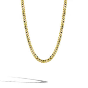 Solid Gold Cuban Link Chain Necklace - 3.3mm