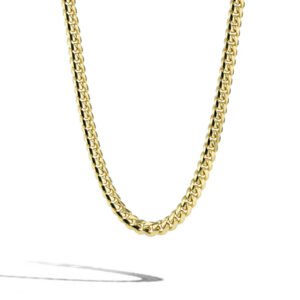 Solid Gold Cuban Link Chain Necklace - 4mm