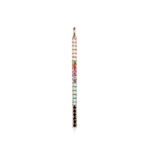 TOUS St. Valentine Rainbow Gemstone Vertical Bar Pendant