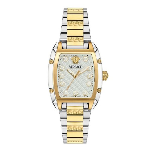 Versace Dominus Silver Dial Two-Tone Stainless Steel Bracelet Watch 36mm - VE8K00424