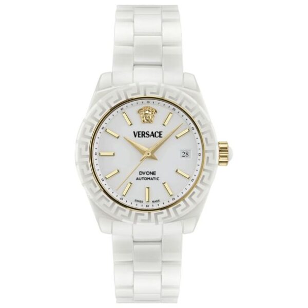 Versace DV One Automatic White Ceramic Bracelet Watch 40mm - VE6B00223