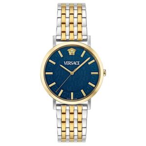 Versace Greca Slim Blue Dial Two-Tone Stainless Steel Bracelet Watch 40mm - VE8Q00424