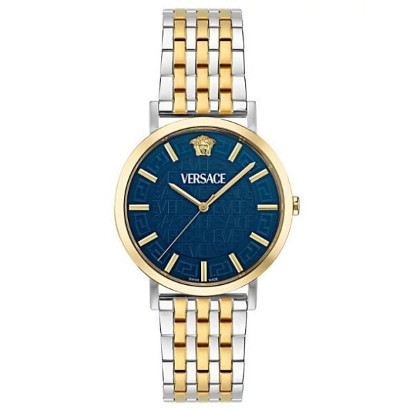 Versace Greca Slim Blue Dial Two-Tone Stainless Steel Bracelet Watch 40mm - VE8Q00424