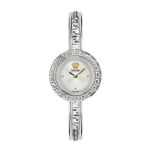 Versace La Creca Silver Dial Stainless Steel Bracelet Watch Set 28mm - VE8C00324