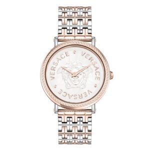 Versace V-Dollar Silver Dial Two-Tone Stainless Steel Bracelet Watch | 37mm | VEQX00423