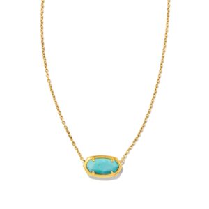 Yellow Rose by Kendra Scott x Yellowstone™ Vintage Gold Elisa Yellowstone Short Pendant Necklace in Variegated Turquoise Magnesite