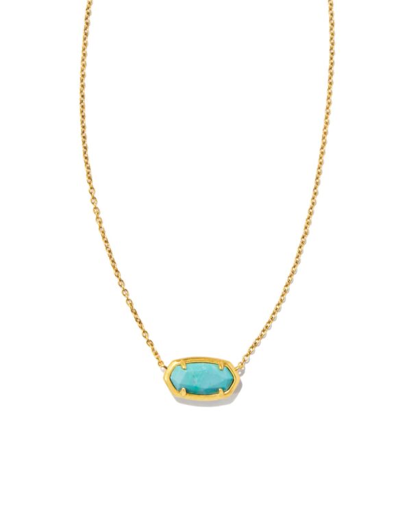 Yellow Rose by Kendra Scott x Yellowstone™ Vintage Gold Elisa Yellowstone Short Pendant Necklace in Variegated Turquoise Magnesite