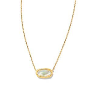 Yellow Rose by Kendra Scott x Yellowstone™ Vintage Gold Elisa Yellowstone Short Pendant Necklace in Ivory Mother-of-Pearl